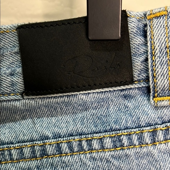 Rails Shorts Jean Jesse Daisy Vintage Distressed  Embroidery Fray Edge Button - Picture 5 of 13